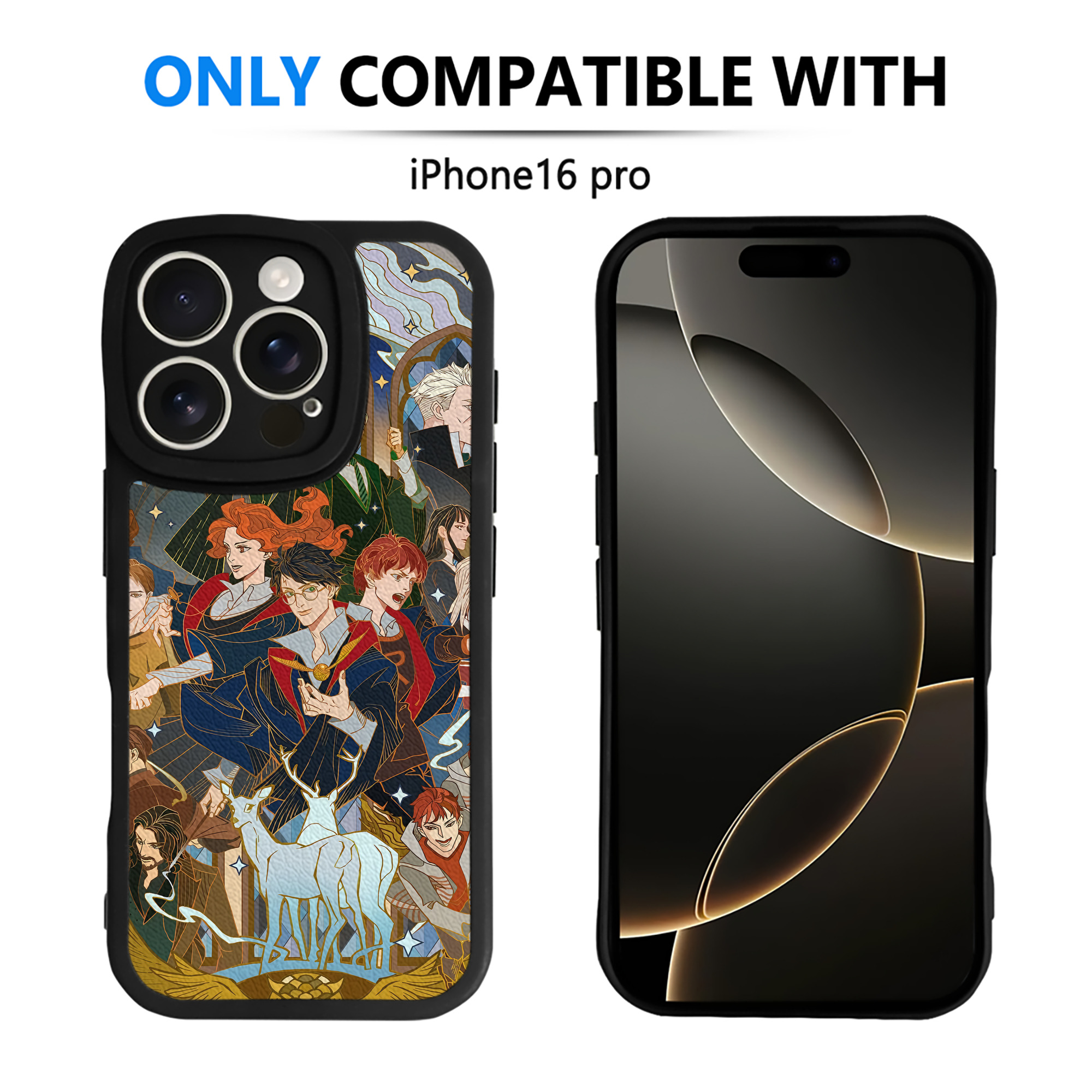 （画像用） Harry Potter ハリー・ポッターシリーズ 【iPhone 16シリーズ対応】シリコンスマホケース（レザー調） 材質：シリコン